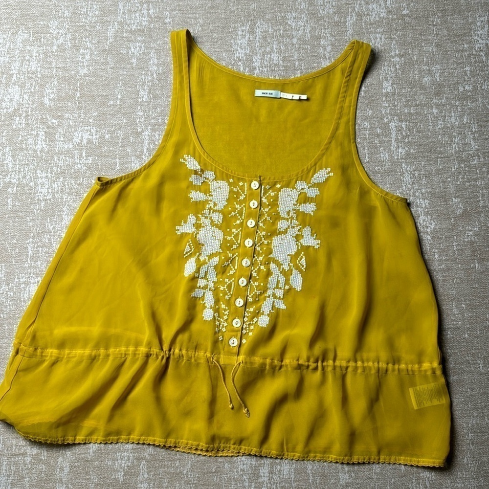 Kimchi Blue Embroidered Peplum Tank Top